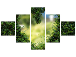 5-piece-canvas-print-the-heart-in-the-hedge