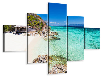 5-piece-canvas-print-the-house-on-the-beach