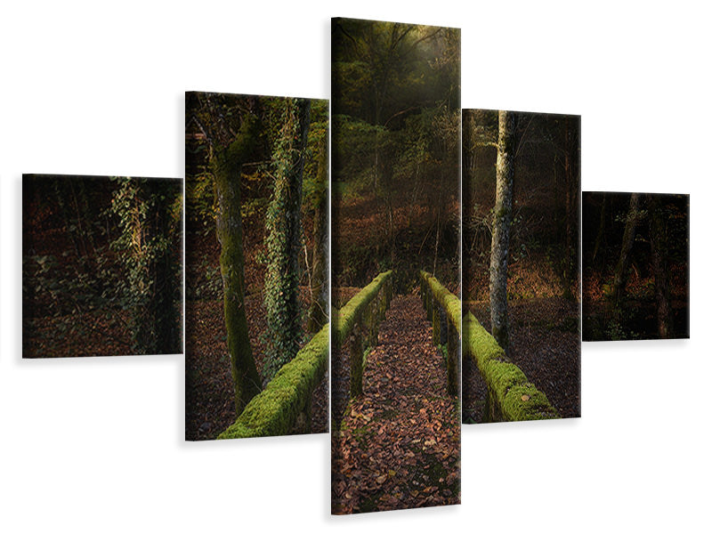5-piece-canvas-print-the-way-to-the-forest
