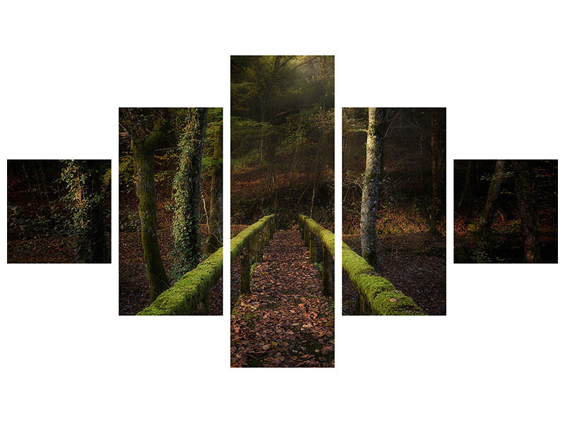 5-piece-canvas-print-the-way-to-the-forest