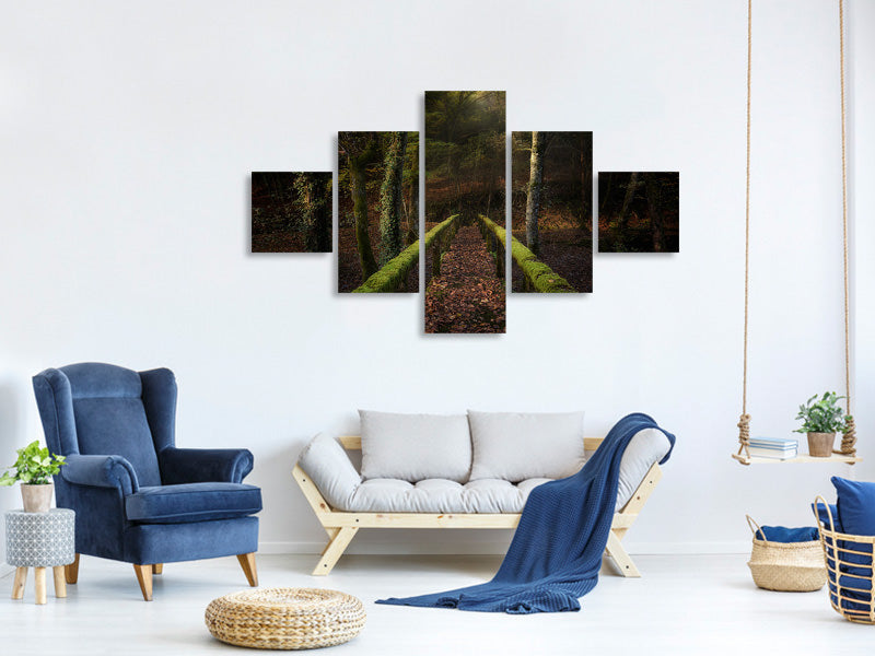 5-piece-canvas-print-the-way-to-the-forest