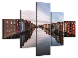 5-piece-canvas-print-trondheim-norway