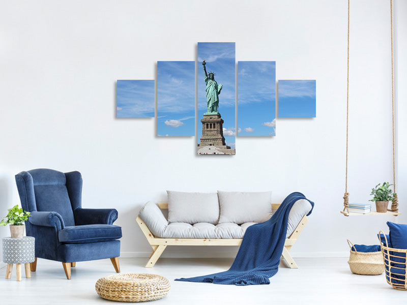 5-piece-canvas-print-view-of-the-statue-of-liberty