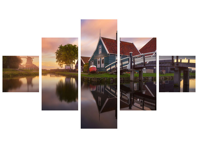 5-piece-canvas-print-zaanse-schans