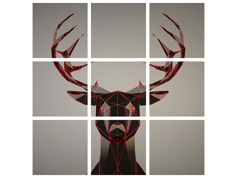 9-piece-canvas-print-antlers