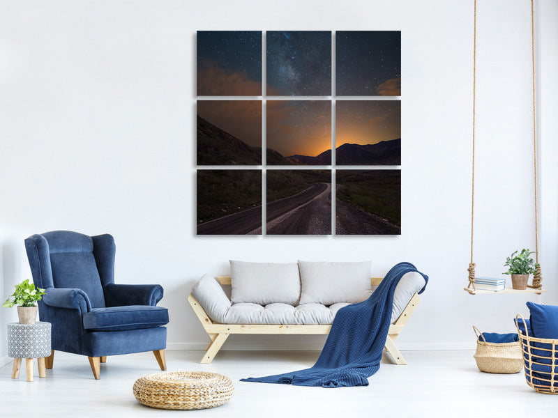 9-piece-canvas-print-dirt-road