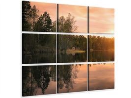 9-piece-canvas-print-the-little-red-house