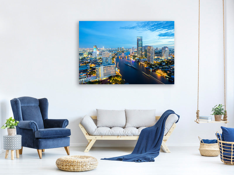 canvas-print-skyline-bangkok-at-dusk