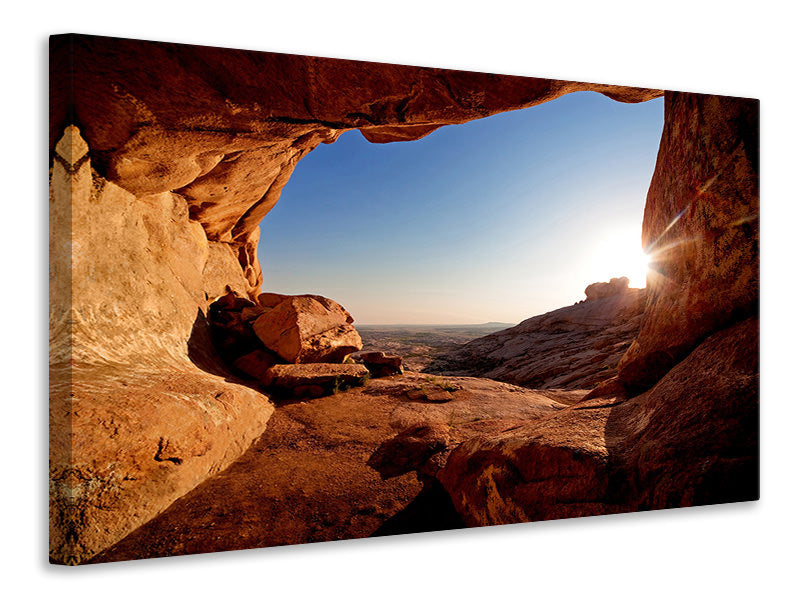 canvas-print-sunset-in-front-of-the-cave