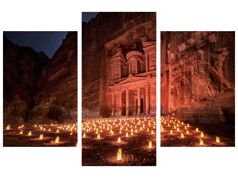 modern-3-piece-canvas-print-petra-by-night-ii