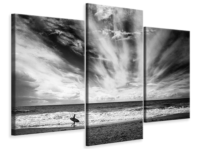 modern-3-piece-canvas-print-the-loneliness-of-a-surfer