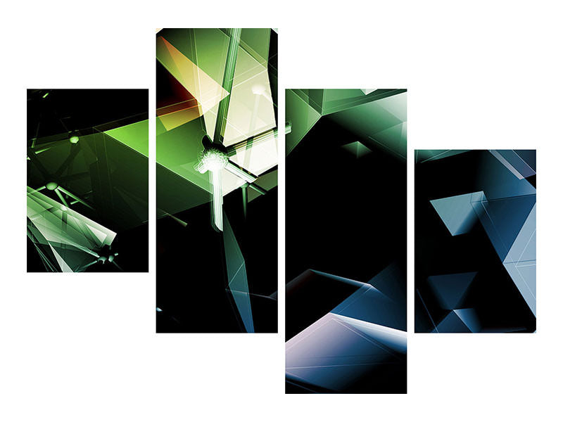 modern-4-piece-canvas-print-3d-polygon