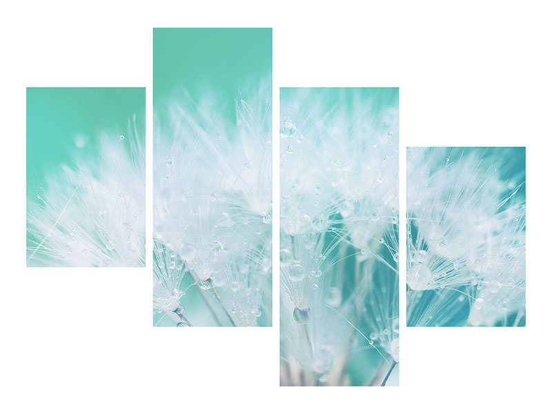 modern-4-piece-canvas-print-close-up-dandelion-in-morning-dew