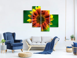 modern-4-piece-canvas-print-colorful-sunflower