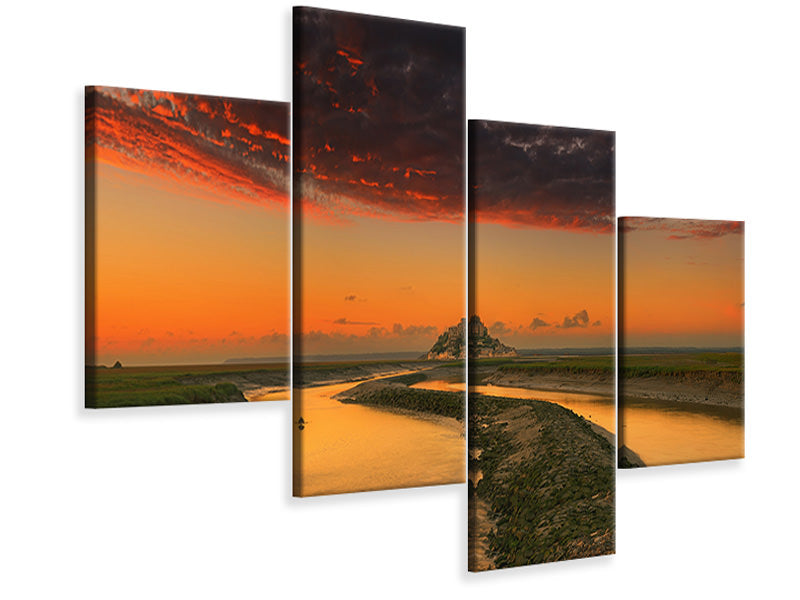 modern-4-piece-canvas-print-evening-light-a