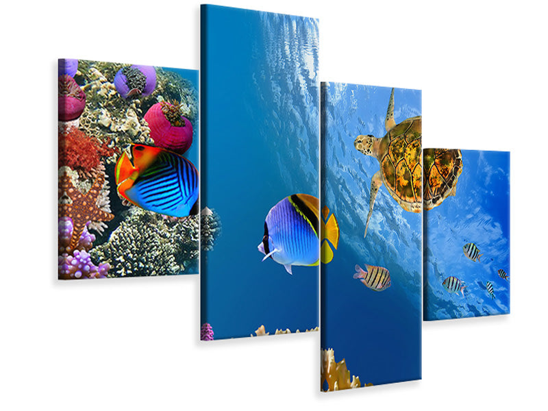 modern-4-piece-canvas-print-fish-in-the-water