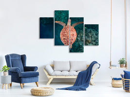 modern-4-piece-canvas-print-flying-over-the-reef