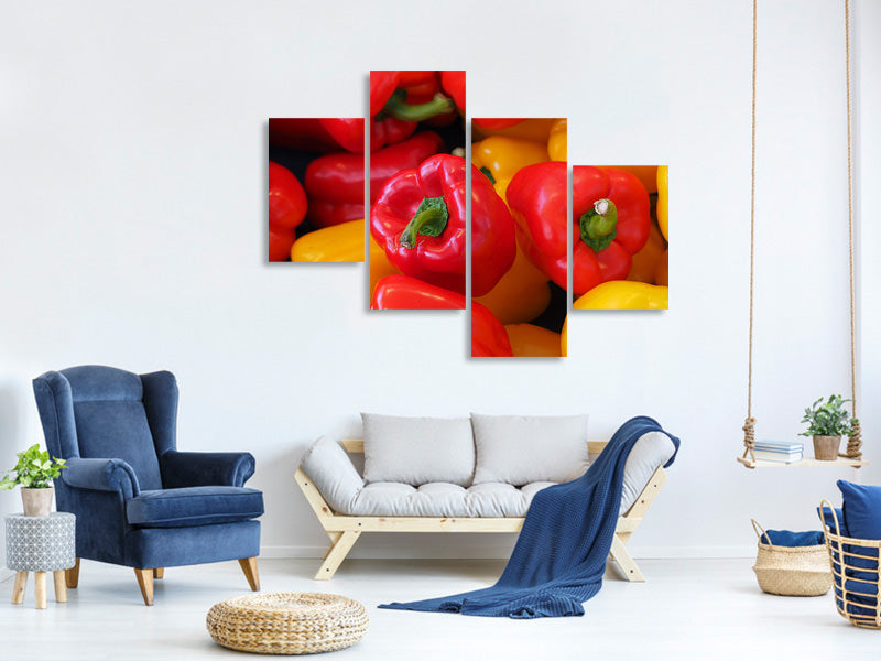 modern-4-piece-canvas-print-fresh-sweet-pepper