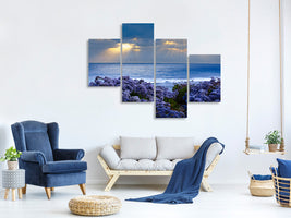 modern-4-piece-canvas-print-lavender-and-sea