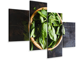 modern-4-piece-canvas-print-leaves-of-basil-iii