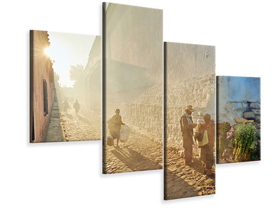 modern-4-piece-canvas-print-morning-in-city-chichicastenango