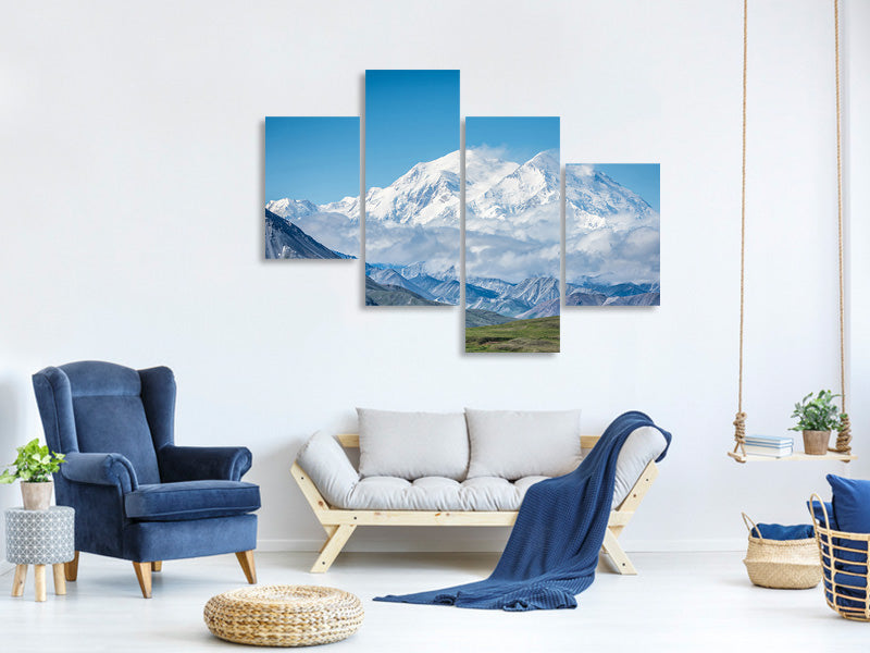 modern-4-piece-canvas-print-mt-denali