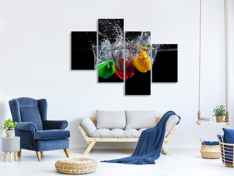 modern-4-piece-canvas-print-paprika-splash