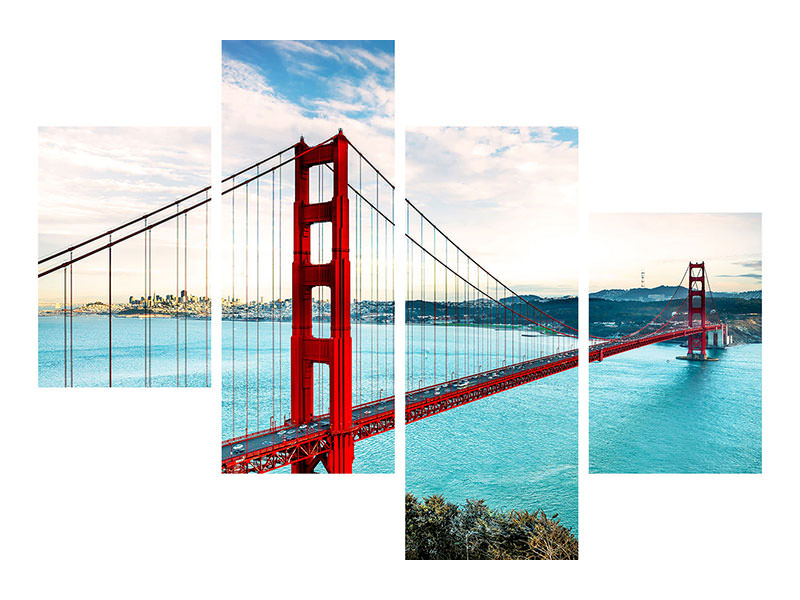 modern-4-piece-canvas-print-red-golden-gate-bridge