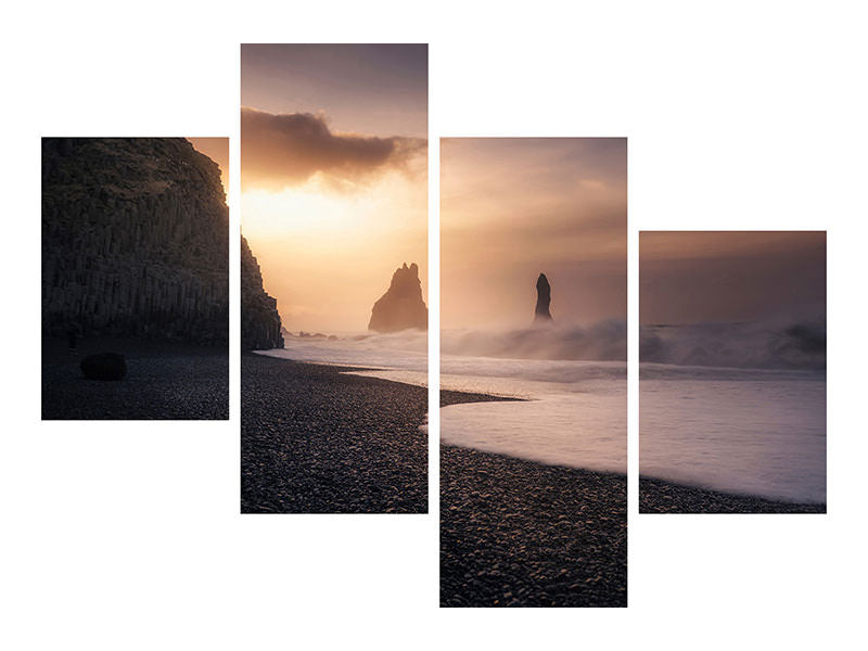 modern-4-piece-canvas-print-reynisfjara-sunrise
