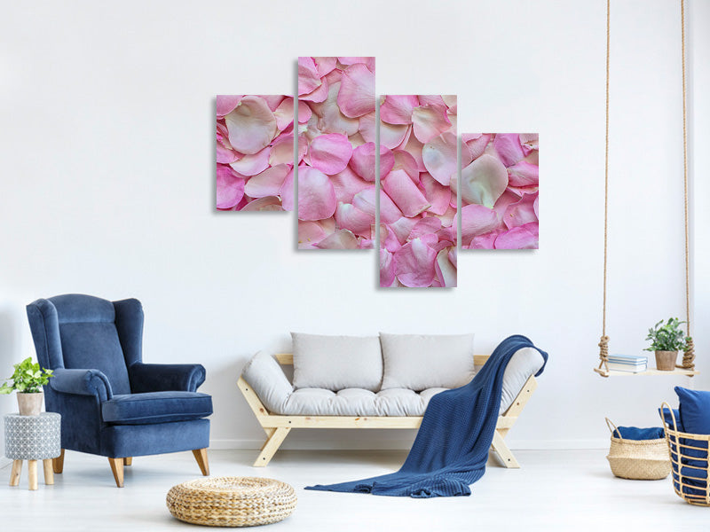 modern-4-piece-canvas-print-rose-petals-in-pink-ii