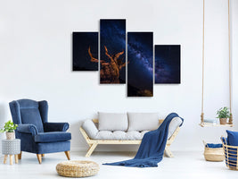 modern-4-piece-canvas-print-shooting-stars-night