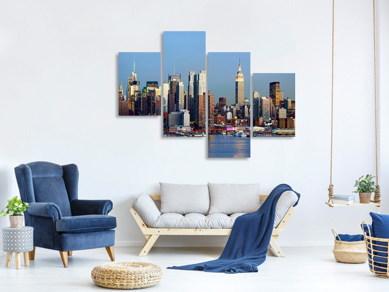 modern-4-piece-canvas-print-skyline-midtown-manhattan