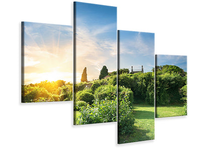 modern-4-piece-canvas-print-sunrise-in-the-park