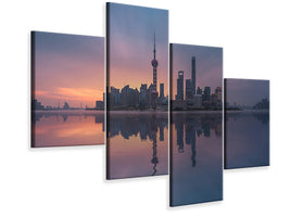 modern-4-piece-canvas-print-sunrising-shnaghai