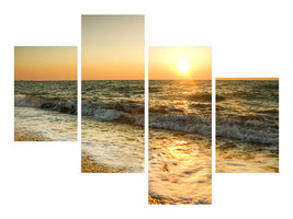 modern-4-piece-canvas-print-sunset-at-sea