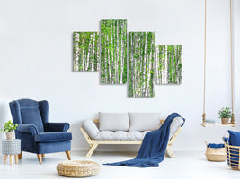 modern-4-piece-canvas-print-the-birch-forest