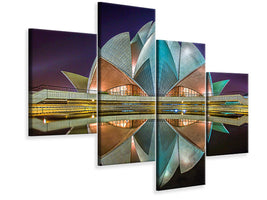 modern-4-piece-canvas-print-the-lotus-temple