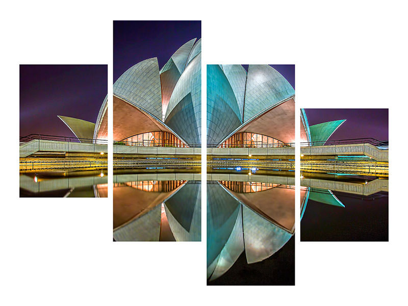 modern-4-piece-canvas-print-the-lotus-temple