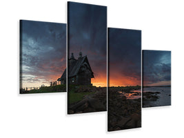 modern-4-piece-canvas-print-the-old-church-on-the-coast-of-white-sea