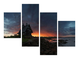 modern-4-piece-canvas-print-the-old-church-on-the-coast-of-white-sea