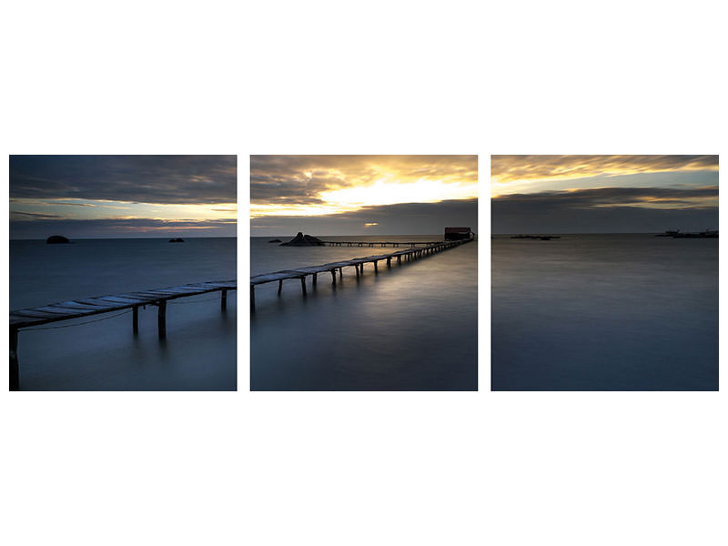 panoramic-3-piece-canvas-print-evening-mood-on-the-long-jetty