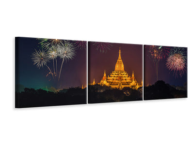 panoramic-3-piece-canvas-print-fireworks-at-the-temple