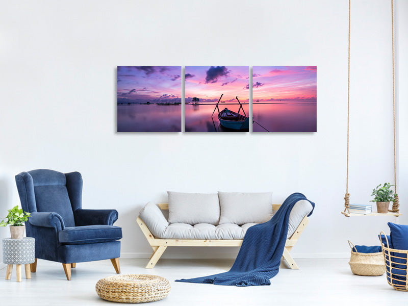 panoramic-3-piece-canvas-print-impressive-sunset-at-the-sea