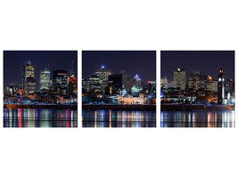 panoramic-3-piece-canvas-print-montreal-night