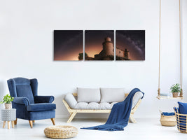 panoramic-3-piece-canvas-print-night-in-the-old-castle