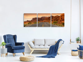 panoramic-3-piece-canvas-print-the-street