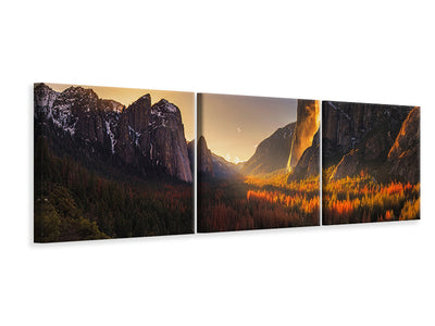 panoramic-3-piece-canvas-print-yosemite-firefall