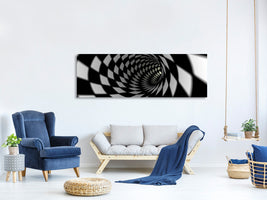 panoramic-canvas-print-abstract-tunnel-black-white