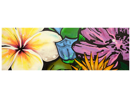 panoramic-canvas-print-graffiti-flowers