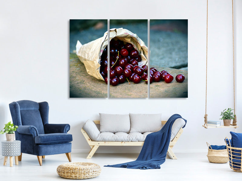 3-piece-canvas-print-a-bag-of-cherries